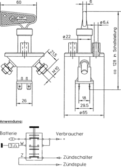 Technische Illustration mit Bemaung